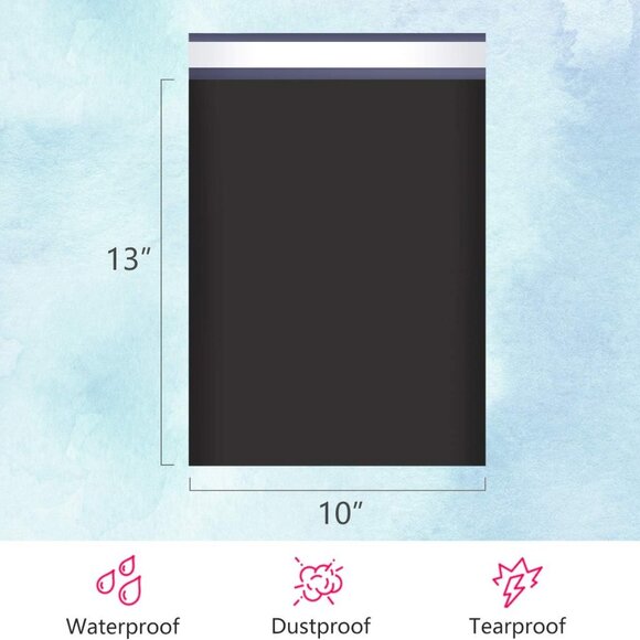 🔥(25) 10x13" Poly Mailers Black Color Shipping Mailing Envelope Bags - Picture 4 of 7
